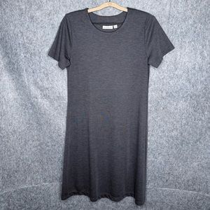 Susan Graver‎ Women's Charcoal Gray Short Sleeve Dress- Sz S